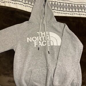 Grey north face hoodie